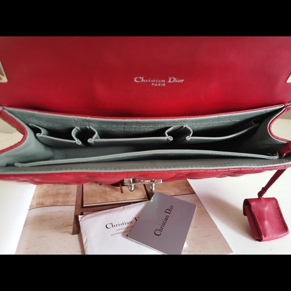 Dior Red Cannage Leather Medium Miss Dior Flap - Picture 7 of 11